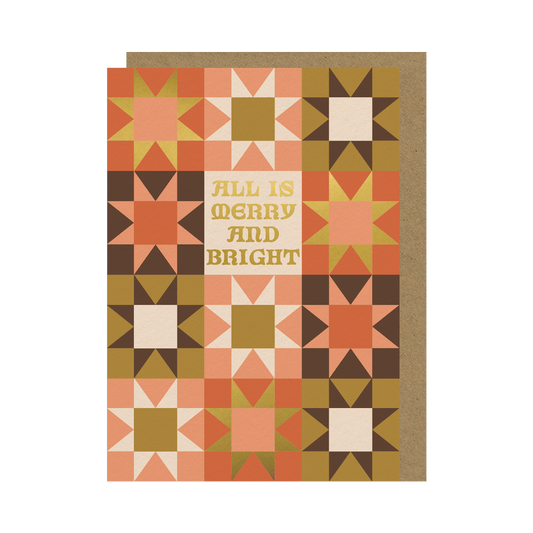 Foiled Quilt Christmas Card