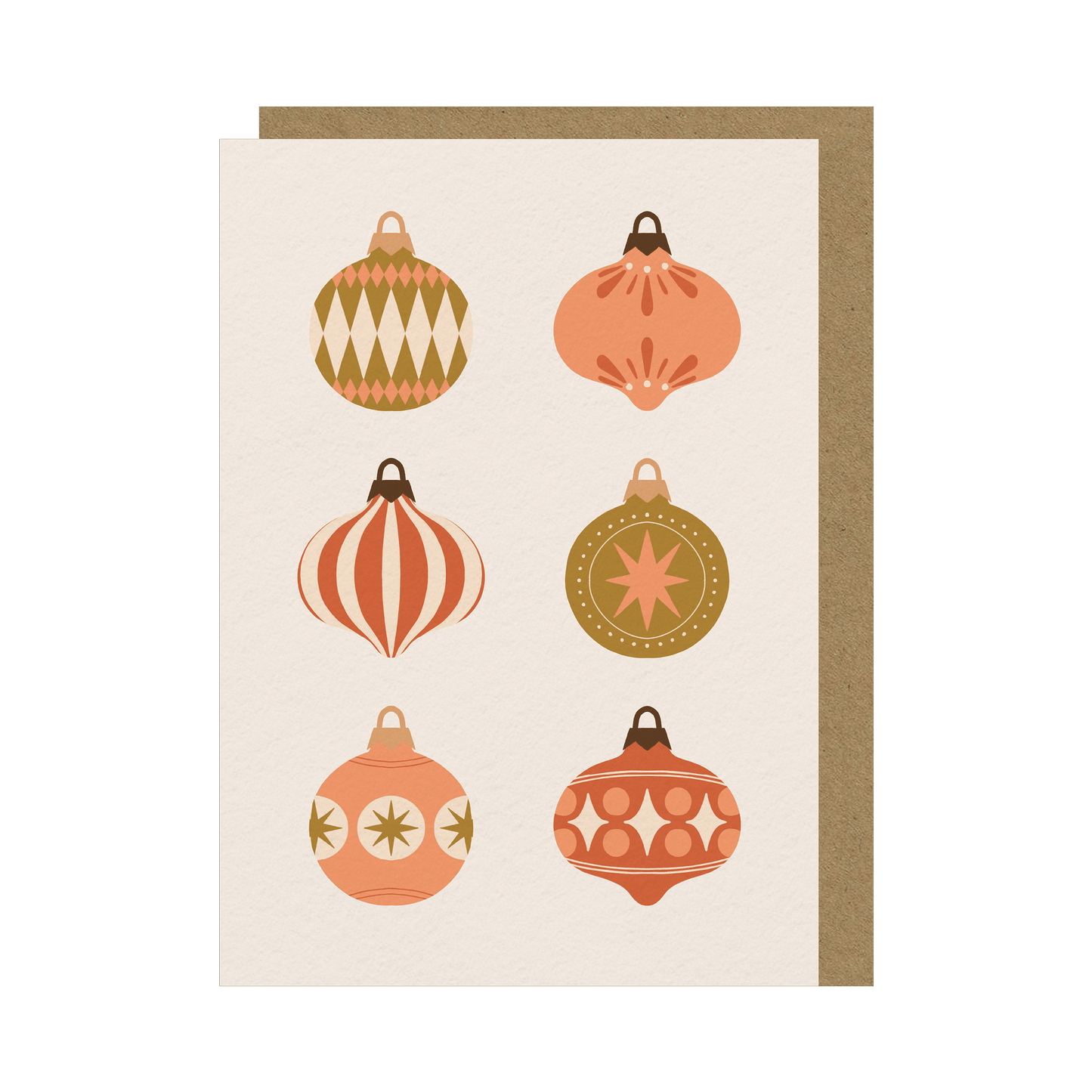 Retro Bauble Christmas Card
