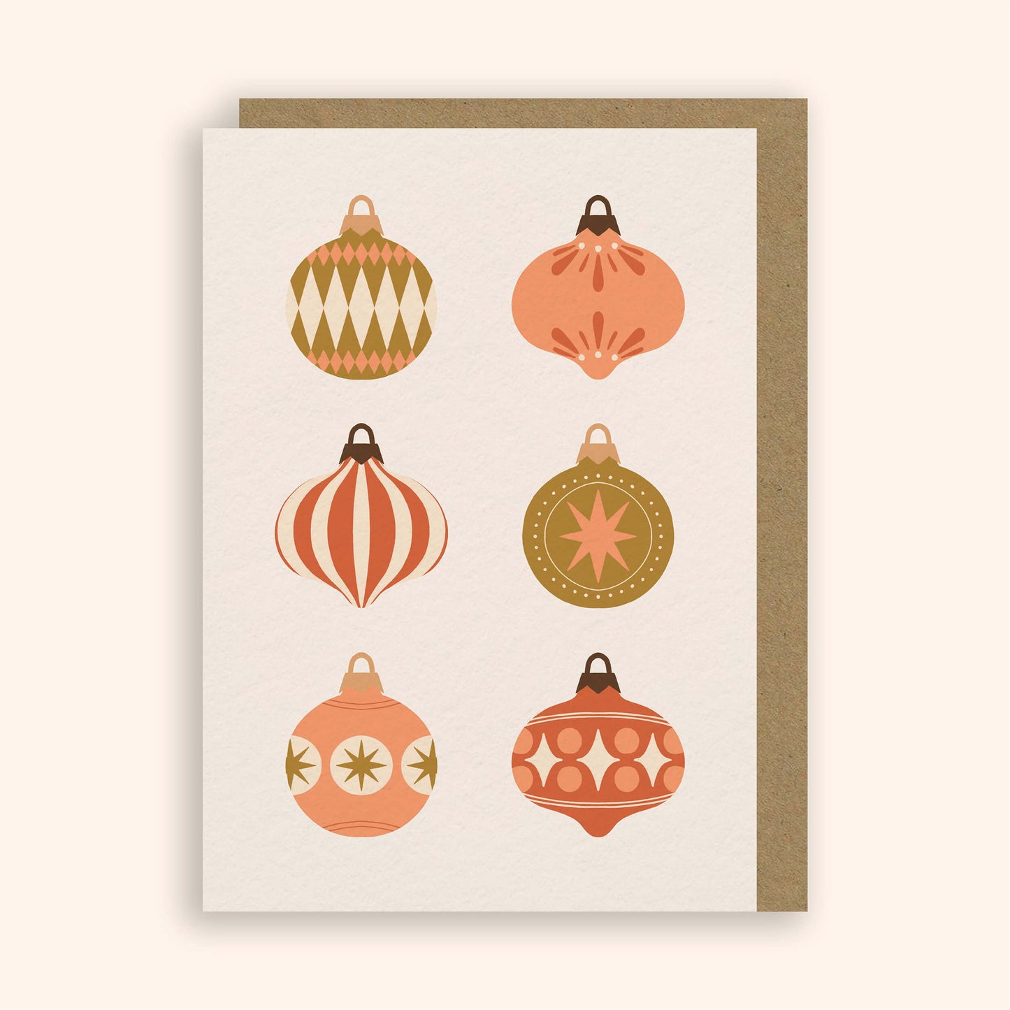 Retro Bauble Christmas Card