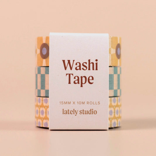 Retro Florals Washi Tape Set