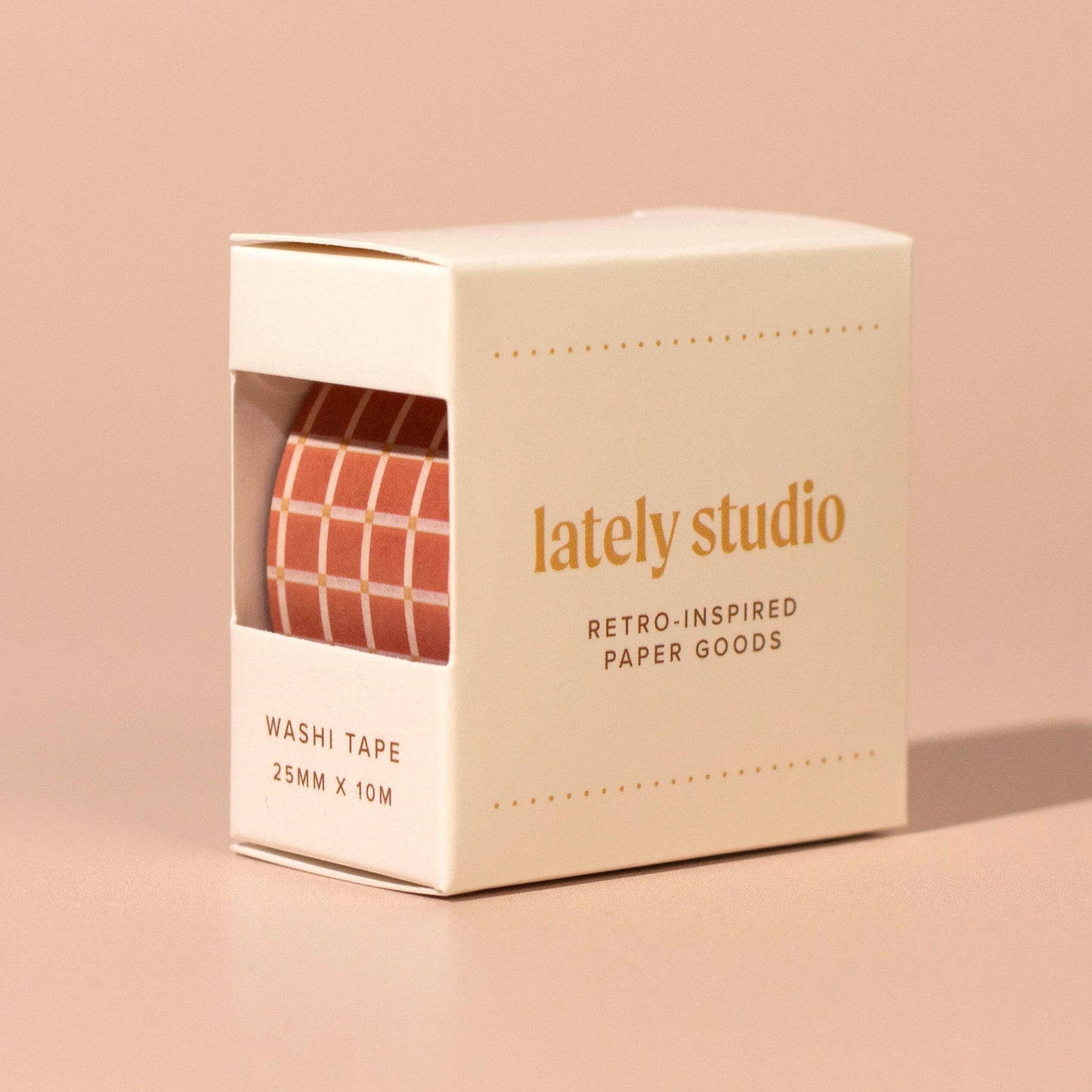 Rust Grid Wide Washi Tape