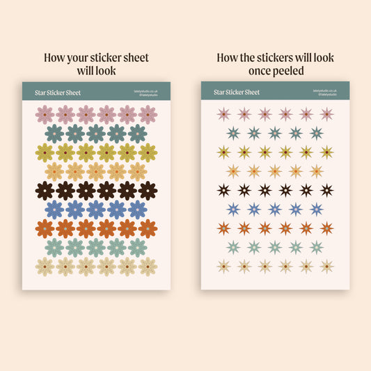 Star Sticker Sheet | Paper Stickers