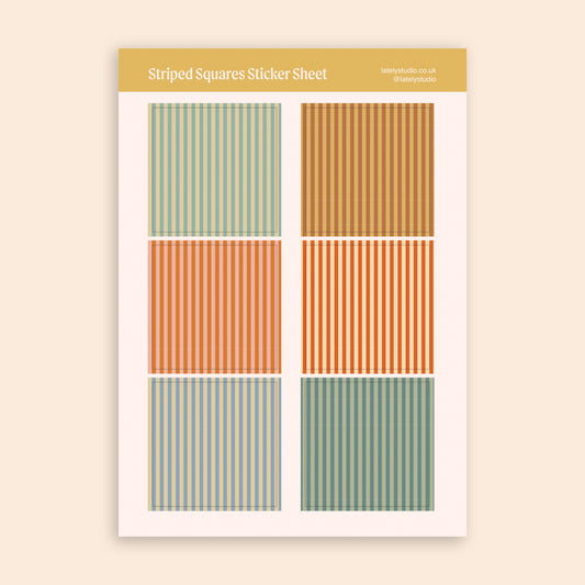 Striped Squares Sticker Sheets