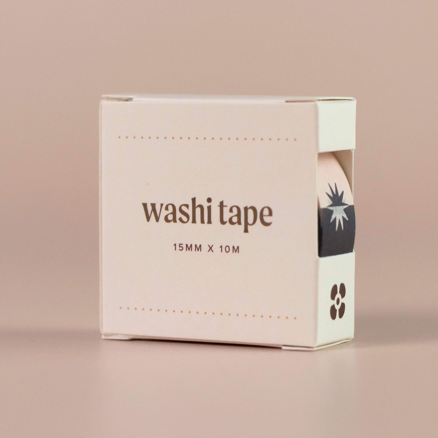 Sun and Moon Washi Tape | Black and White Paper Tape