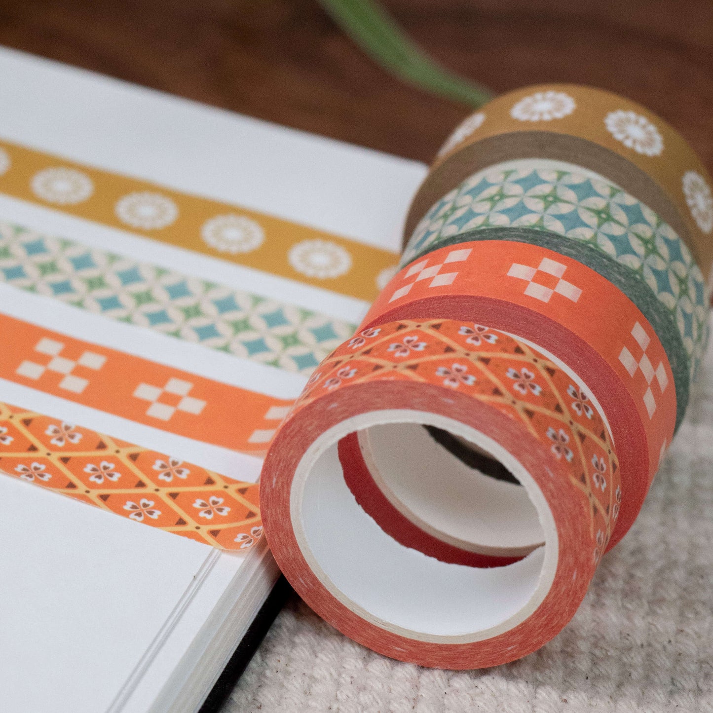 Red Diamond Repeat Pattern Washi Tape