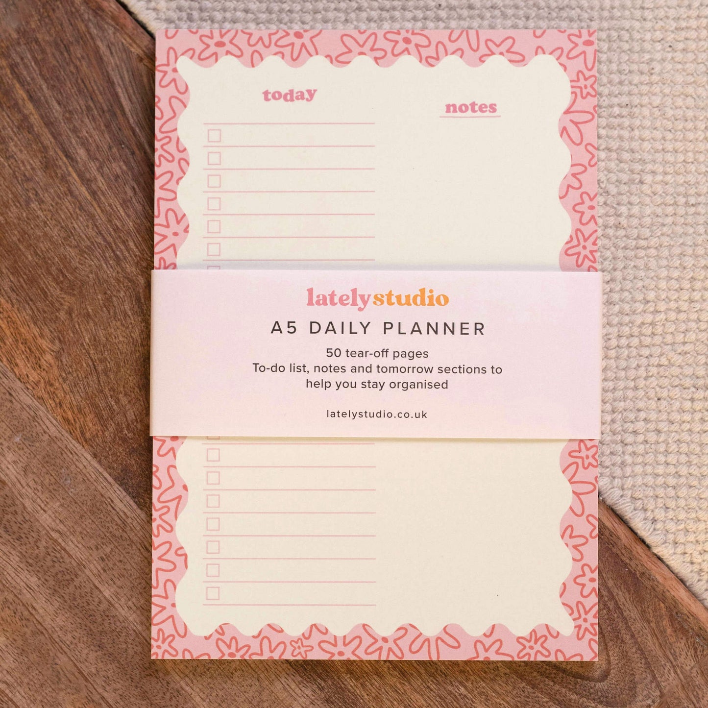 A5 Wavy Floral Daily Desk Pad