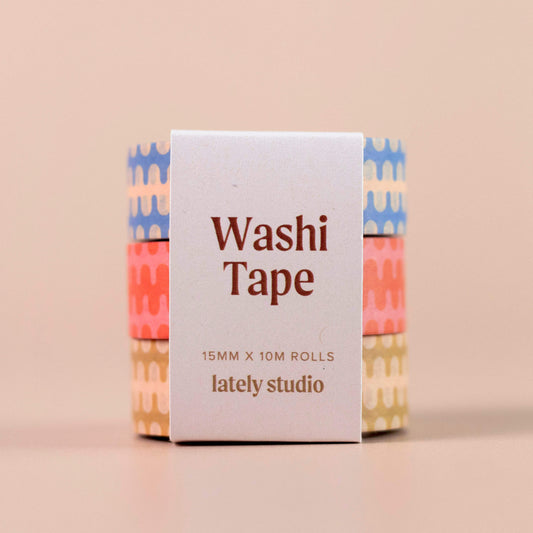 Wavy Geometric Washi Tape Set