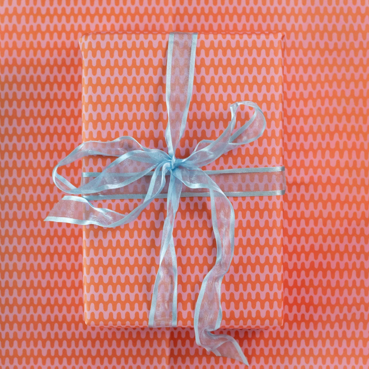 Orange & Pink Wave Wrapping Paper