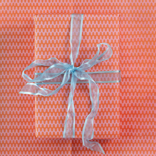 Orange & Pink Wave Wrapping Paper