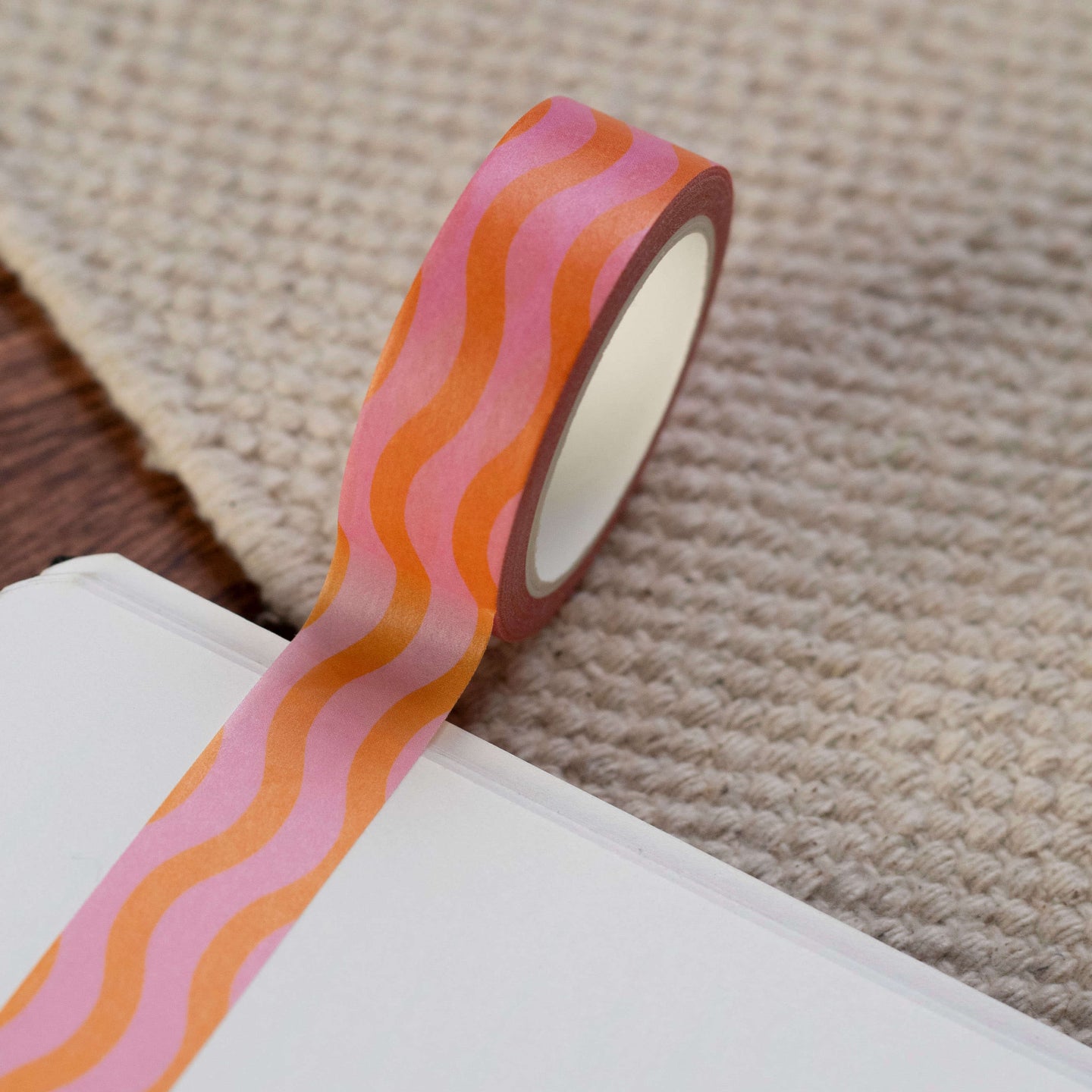 Pink & Orange Wiggle Washi Tape