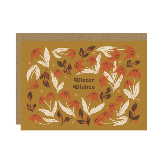 Winter Wishes Illustrated Christmas Card