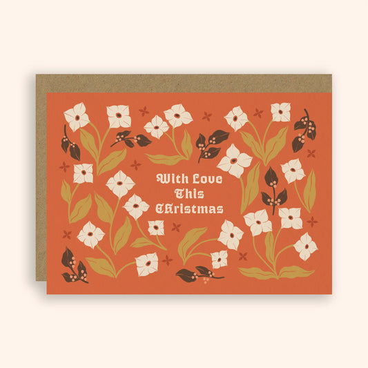 With Love This Christmas Illustrated Christmas Card